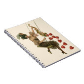 ヴィンテージバレンタインデービクトリアンレディーオンアスイング ノートブック (右側)