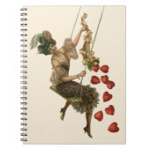 ヴィンテージバレンタインデービクトリアンレディーオンアスイング ノートブック (正面)