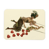 ヴィンテージバレンタインデービクトリアンレディーオンアスイング マグネット (横)