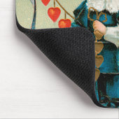 ヴィンテージバレンタインデービクトリアン、ハート付き少年 マウスパッド (コーナー)