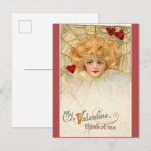 ヴィンテージバレンタインデービクトリアン ポストカード (正面/裏面)