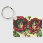 ヴィンテージバレンタインデービクトリアン、顔バラ キーホルダー (裏面)