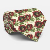 ヴィンテージバレンタインデービクトリアン、顔バラ ネクタイ (ロール)