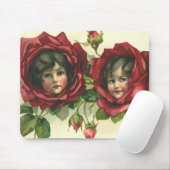 ヴィンテージバレンタインデービクトリアン、顔バラ マウスパッド (マウス)