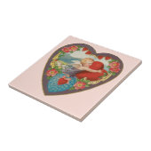 ヴィンテージバレンタインデービクトリアンCherubハート タイル (側面)