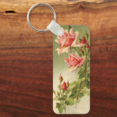 ヴィンテージバレンタインデーピンクガーデンビクトリアンバラ キーホルダー (正面)