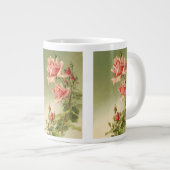 ヴィンテージバレンタインデーピンクガーデンビクトリアンバラ ジャンボコーヒーマグカップ (正面右)