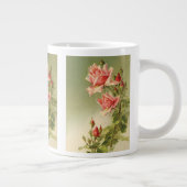 ヴィンテージバレンタインデーピンクガーデンビクトリアンバラ ジャンボコーヒーマグカップ (右)