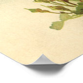 ヴィンテージバレンタインデーピンクガーデンビクトリアンバラ ポスター (角)