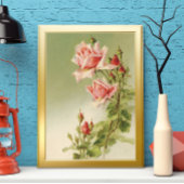 ヴィンテージバレンタインデーピンクガーデンビクトリアンバラ ポスター