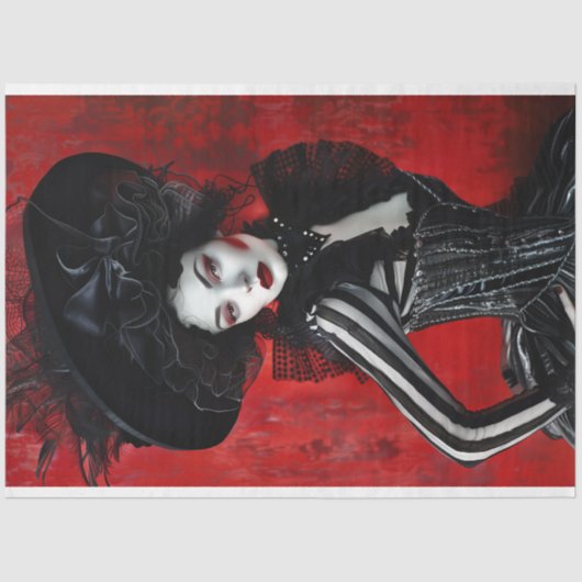 ヴィンテージバレンタインデーファッション分離 薄葉紙 (正面)