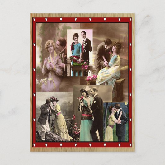 ヴィンテージバレンタインデーラブハガキ シーズンポストカード (正面)