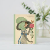 ヴィンテージバレンタインデーレディーレッドローズバタフライ シーズンカード (スタンド正面)