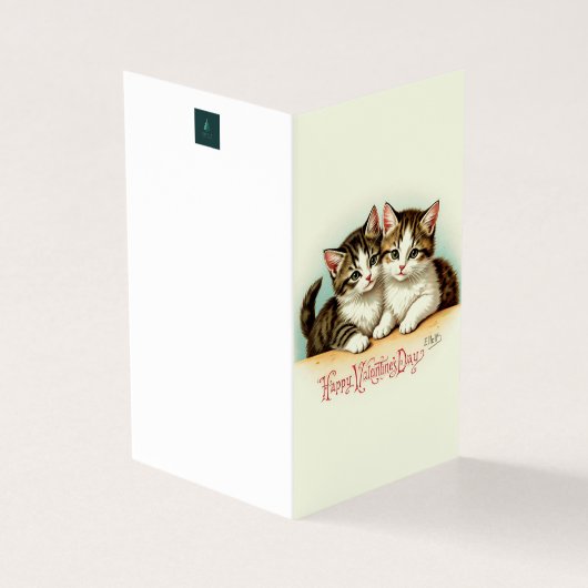 ヴィンテージバレンタインデー子ネコの挨拶空白の (外部)