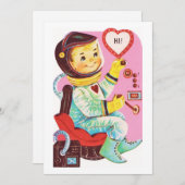 ヴィンテージバレンタインデー宇宙ボーイ シーズンカード (正面/裏面)