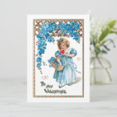 ヴィンテージバレンタインデー忘れス（青い女の子） シーズンカード (スタンド正面)