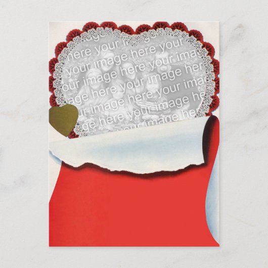 ヴィンテージバレンタインデー新婚恋と恋 案内ポストカード (正面)