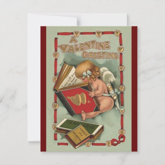 ヴィンテージバレンタインデー読エンジェル シーズンカード (正面)