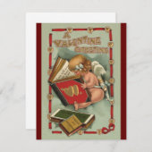 ヴィンテージバレンタインデー読エンジェル シーズンカード (正面/裏面)