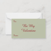 ヴィンテージバレンタインデー読エンジェル ノートカード (裏面)