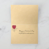 ヴィンテージバレンタインデー運遠くにの愛のカード シーズンカード (内部)