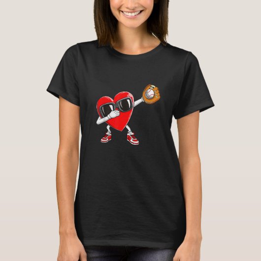 ヴィンテージバレンタインデー野球投手バッターCa Tシャツ (正面)