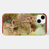 ヴィンテージバレンタインデー、かわいいチェルブスはしご Case-Mate iPhoneケース (裏面 (横))