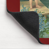 ヴィンテージバレンタインデー,エンジェルス魚釣りハート マウスパッド (コーナー)