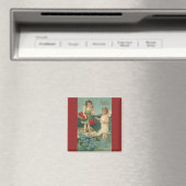 ヴィンテージバレンタインデー,エンジェルス魚釣りハート マグネット (インサイチュ (食洗機))