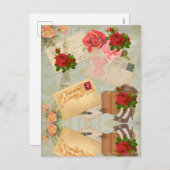ヴィンテージバレンタインデー シーズンポストカード (正面/裏面)