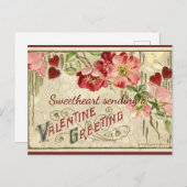 ヴィンテージバレンタインデー シーズンポストカード (正面/裏面)