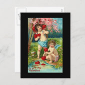 ヴィンテージバレンタインデー シーズンポストカード (正面/裏面)