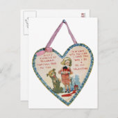 ヴィンテージバレンタインデー シーズンポストカード (正面/裏面)