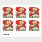 ヴィンテージバレンタインデー スクエアシール (シート)