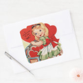 ヴィンテージバレンタインデー スクエアシール (封筒)