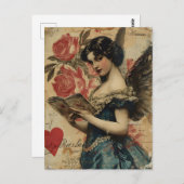 ヴィンテージバレンタインデー ポストカード (正面/裏面)