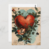 ヴィンテージバレンタインデー ポストカード (正面/裏面)