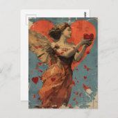 ヴィンテージバレンタインデー ポストカード (正面/裏面)