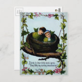 ヴィンテージバレンタインデー ポストカード (正面/裏面)