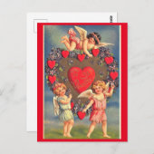 ヴィンテージバレンタインデー ポストカード (正面/裏面)