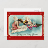 ヴィンテージバレンタインデー ポストカード (正面/裏面)