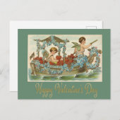 ヴィンテージバレンタインデー ポストカード (正面/裏面)