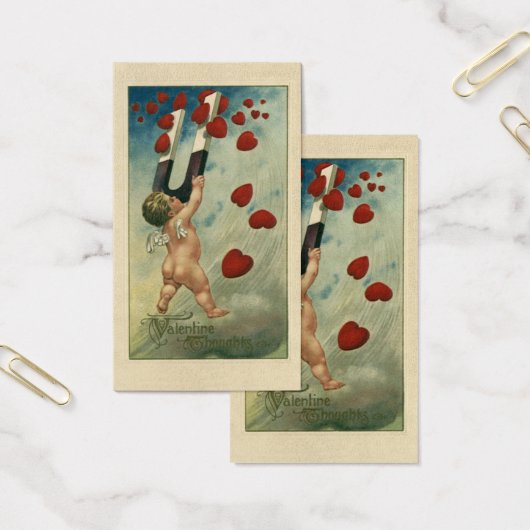 ヴィンテージバレンタインデー，マグネット付きケルブハート (オフィス)