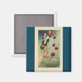 ヴィンテージバレンタインデー,マグネット付きケルブハート マグネット (正面/裏面)