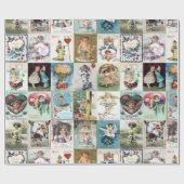 ヴィンテージバレンタインデー ラッピングペーパー (フラット)