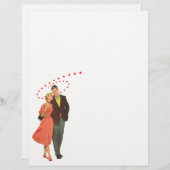 ヴィンテージバレンタインデー、ロマンチックな浮きハート (正面/裏面)