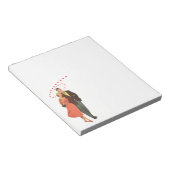 ヴィンテージバレンタインデー、ロマンチックな浮きハート ノートパッド (アングル)