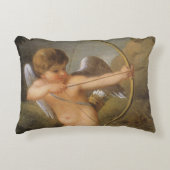 ヴィンテージバレンタインデー、弓矢でキューピッド アクセントクッション (正面)