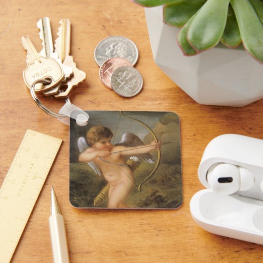 ヴィンテージバレンタインデー、弓矢でキューピッド キーホルダー (デスク)