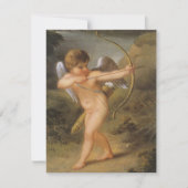 ヴィンテージバレンタインデー、弓矢でキューピッド シーズンカード (正面)